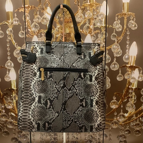 Charming Charlie Bag- Black Python - Picture 2 of 13